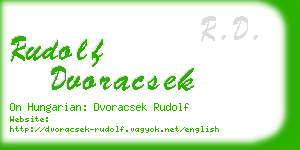 rudolf dvoracsek business card